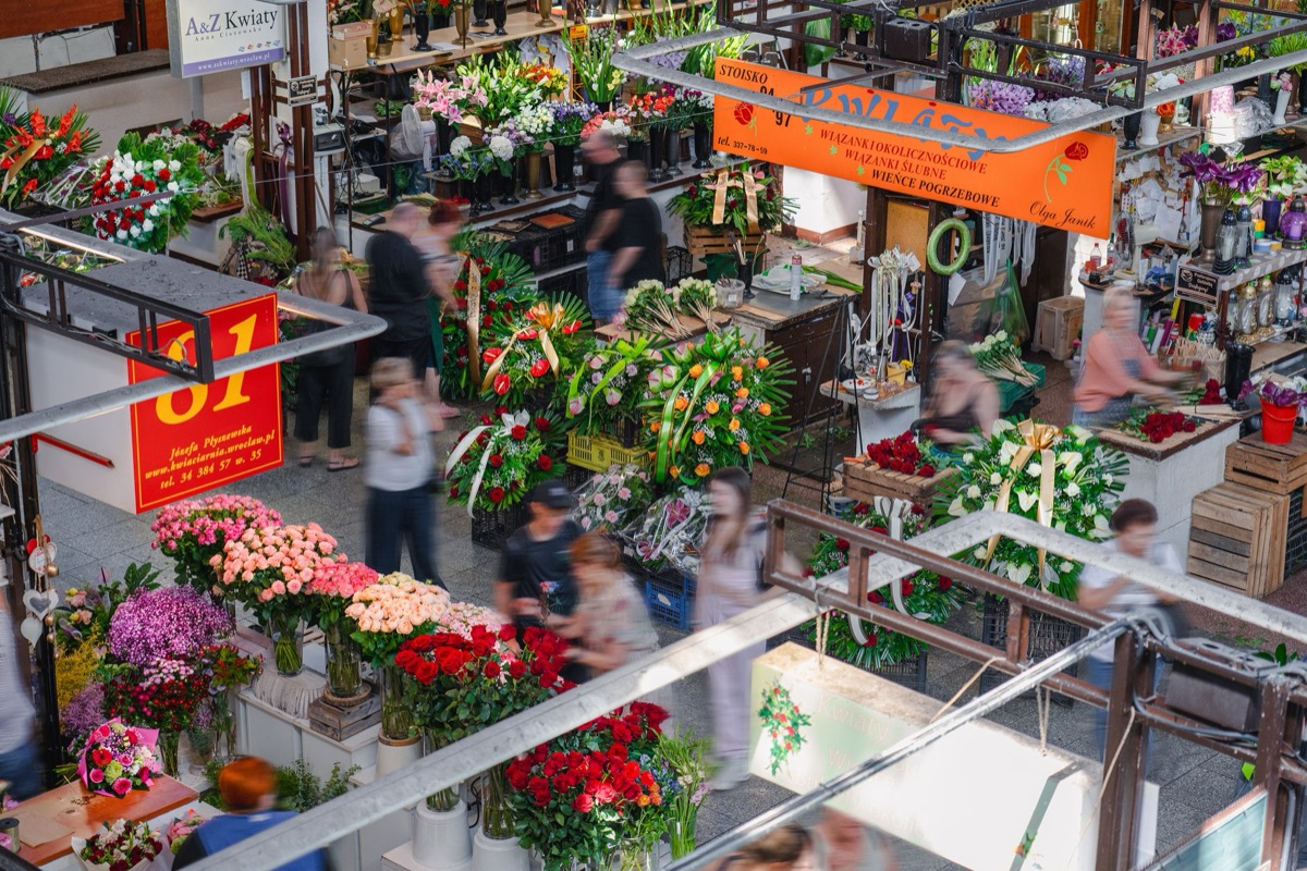 Aalsmeer flower auction hall interior