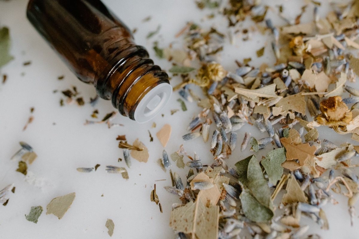 lavender essential oil bottle